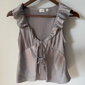 Aritzia Wilfred Tonka Satin Blouse